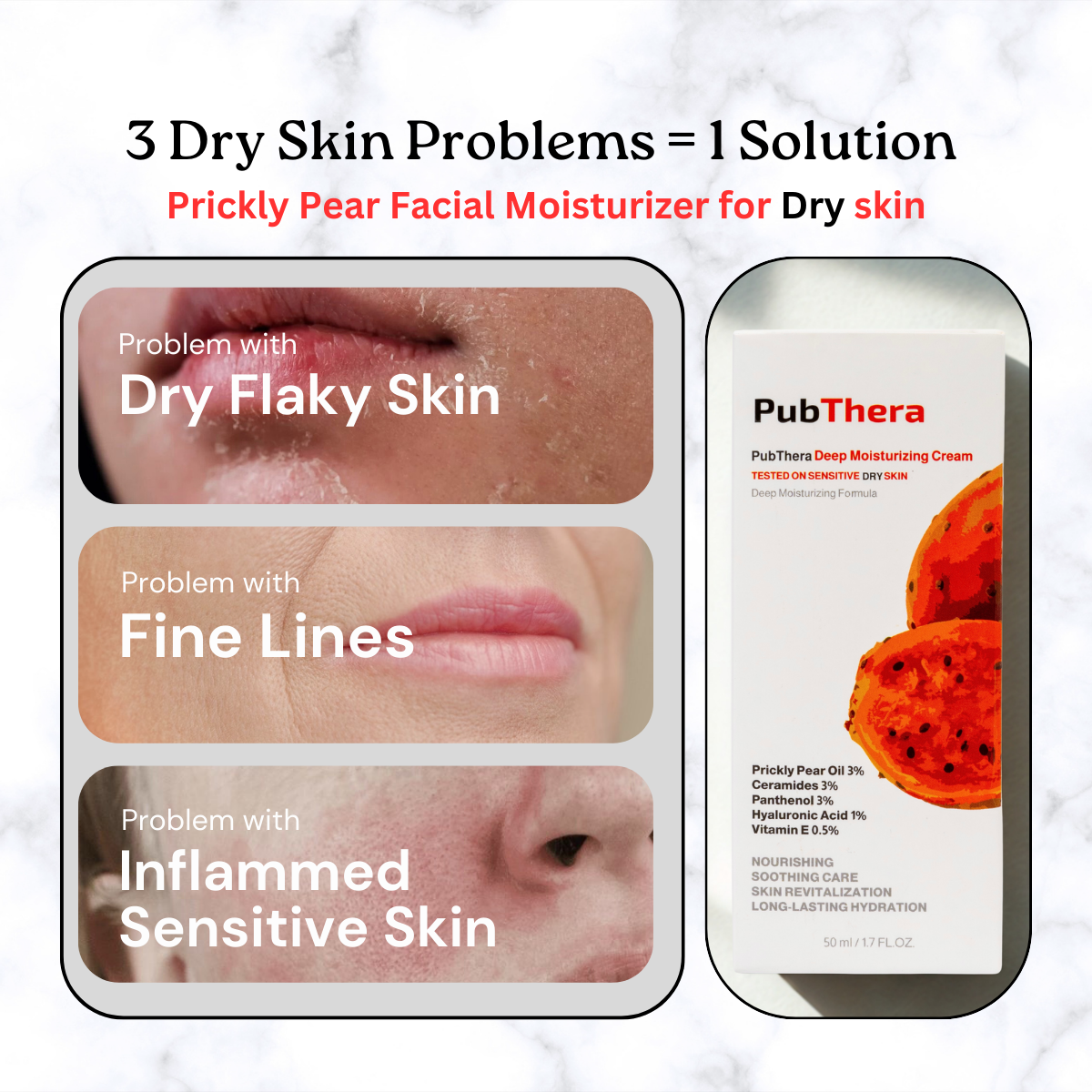 PubThera Prickly Pear Skincare Benefits Dry Skin - فوائد كريم التين الشوكي للبشرة الجافة